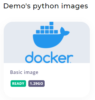 Build Python image ready