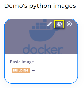 View Python image log
